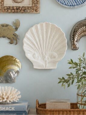 Seashell Ceramic Scallop Shell Decorative Dish